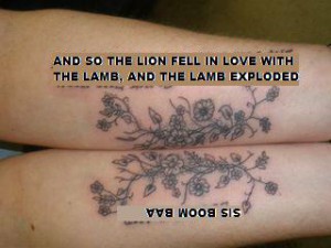 And So The Lion Fell In Love With The Lamb Bible Quote